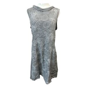 Silver Cowl Neck Sleeveless Sheath Dress